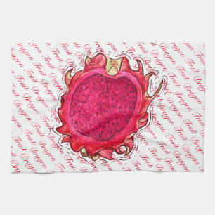 Dragon Fruit Kitchen Towels