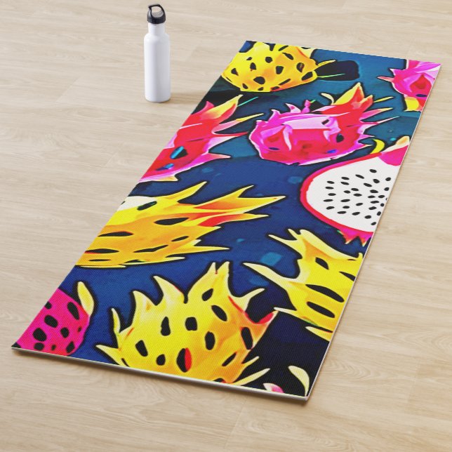 Dragon Fruit Pattern Art Yoga Mat (In Situ)