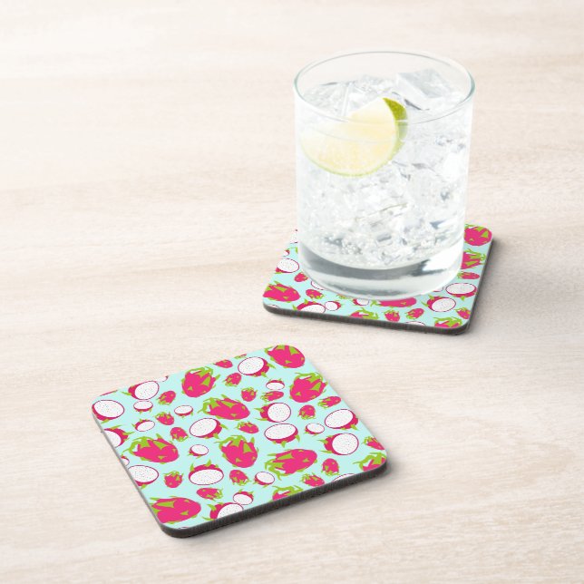 Dragon Fruit Pattern Coaster (Right Side)