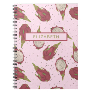 Dragon Fruit Pattern Tropical Personalised Custom Notebook