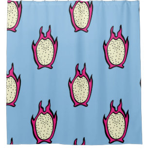 Dragon Fruit: Vintage Ink Drawing. Shower Curtain