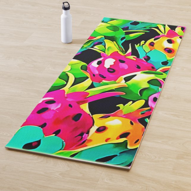 Dragon Fruit Vivid Pattern Yoga Mat (In Situ)