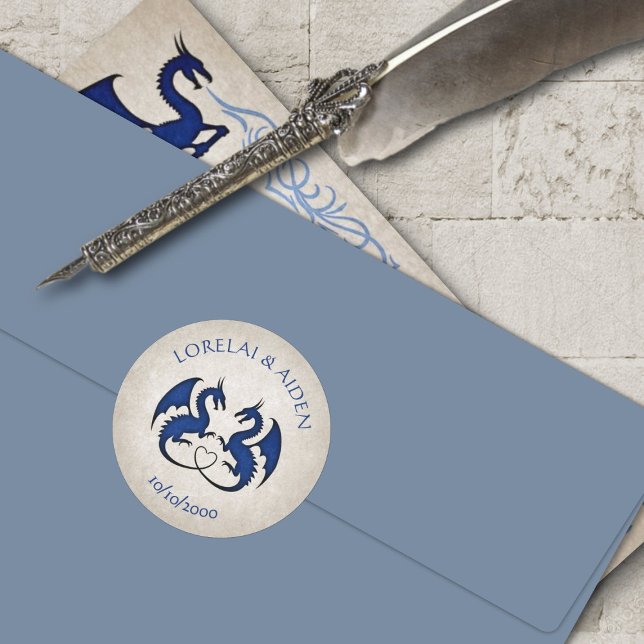 Dragon Gamer Fantasy Classic Round Sticker (Creator Uploaded)