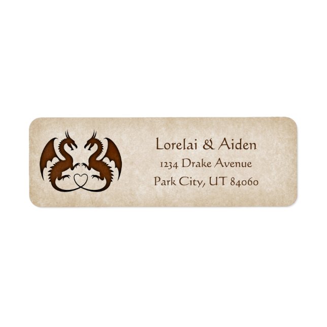 Dragon Gamer Fantasy Return Address Label (Front)