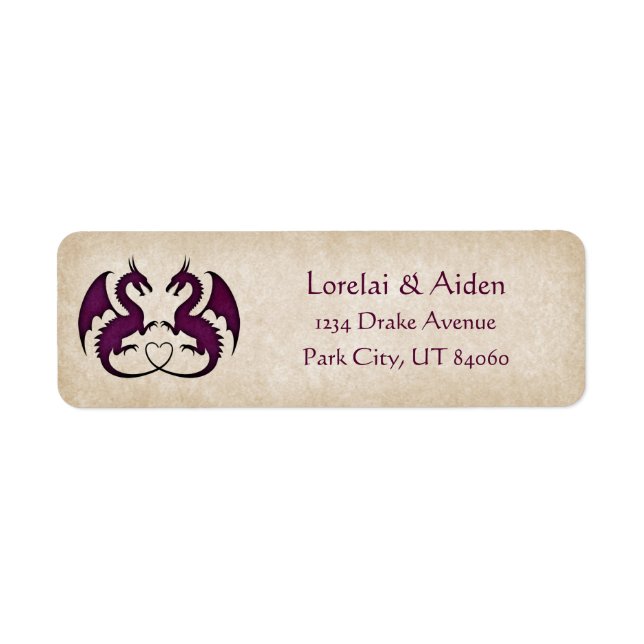 Dragon Gamer Fantasy Return Address Label (Front)