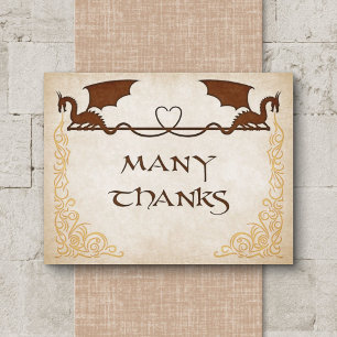 Dragon Gamer Fantasy Thank You Card