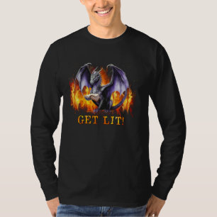 Dragon Get Lit Book Lovers Reading Teacher Librari T-Shirt