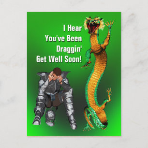 Dragon Get Well Postcard