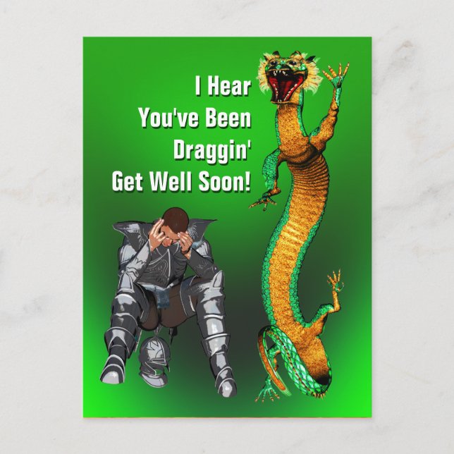 Dragon Get Well Postcard (Front)
