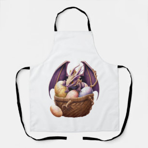 Dragon Girl Lover Collecting Easter Eggs - Kids Cu Apron