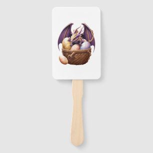 Dragon Girl Lover Collecting Easter Eggs - Kids Cu Hand Fan