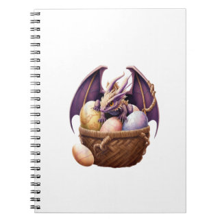 Dragon Girl Lover Collecting Easter Eggs - Kids Cu Notebook