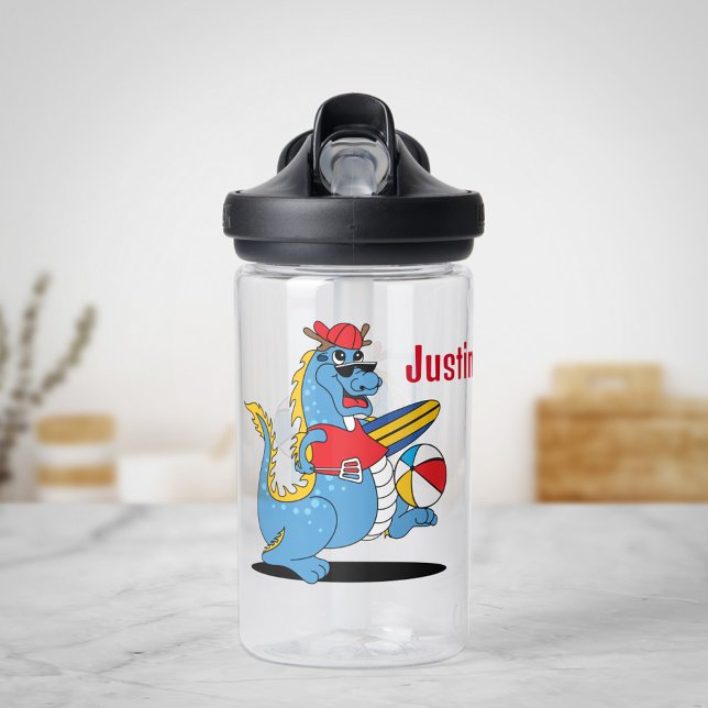 Dragon Going to the Beach Water Bottle for kid (Creator Uploaded)