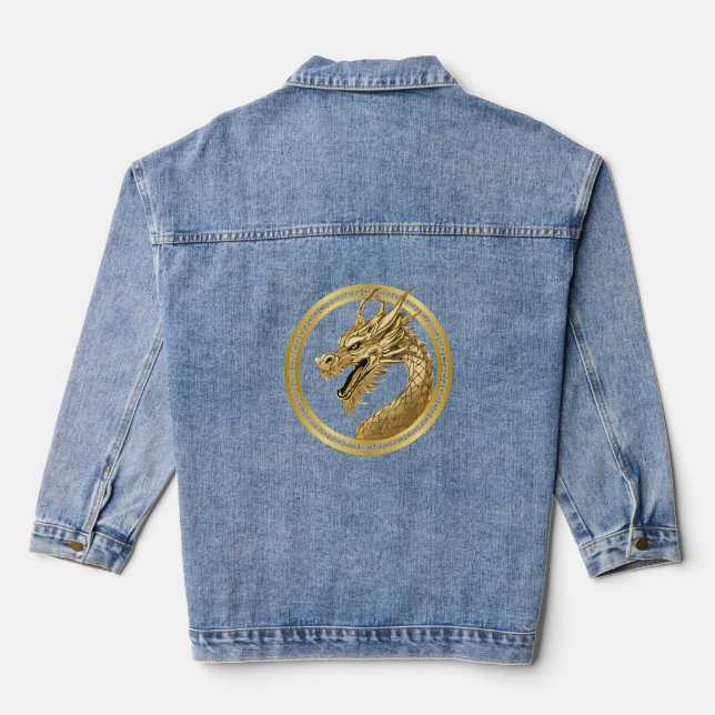 Dragon-Gold- Denim Jack Jacket (Back)