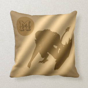Dragon Gold Luxury Monogram Cushion