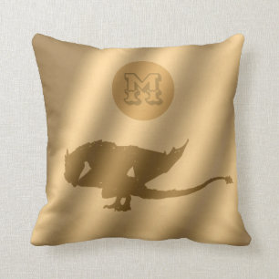 Dragon Gold Luxury Monogram Cushion