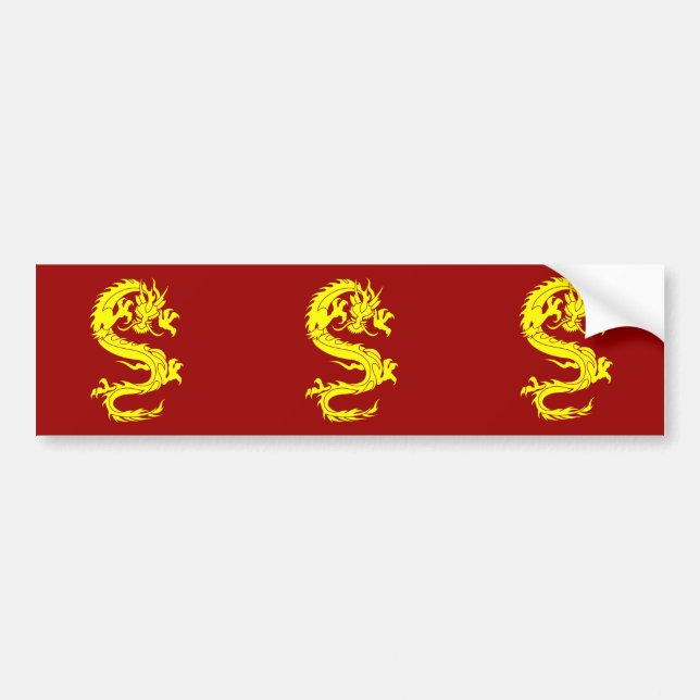 dragon golden bumper sticker (Front)