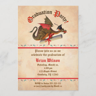 Dragon Graduation Celebration Invitation