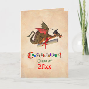 Dragon Graduation Congratulations Card
