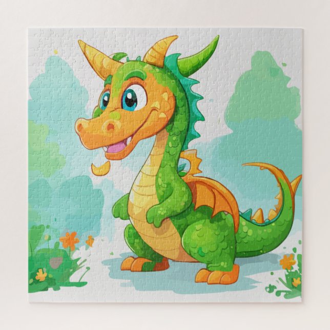 Dragon green artwork jigsaw puzzle (Vertical)