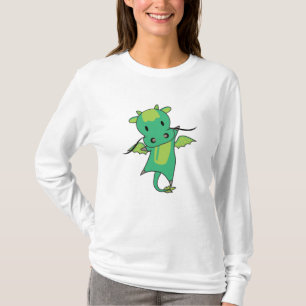 Dragon Green Fairy Tale Cute Animals For Kids T-Shirt