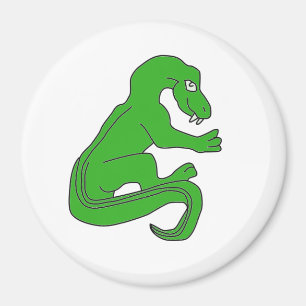 Dragon, green magnet