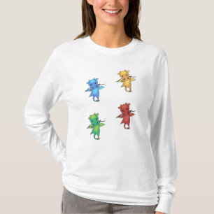 Dragon Green Red Blue Fairy Tale Cute Animals For T-Shirt