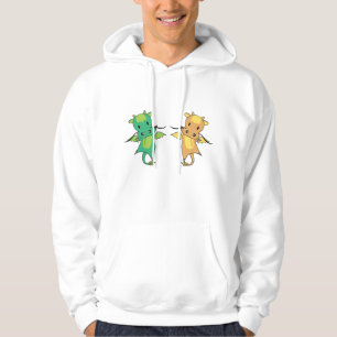 Dragon Green Yellow Dragon Fairy Tale Fantasy Hoodie