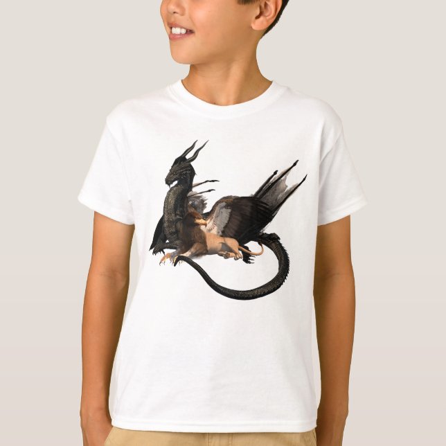 Dragon Griffin Mythological Beasts T-Shirt (Front)