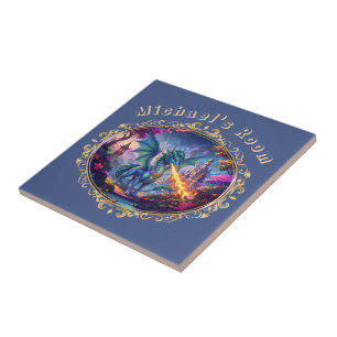 Dragon Guardian Boy's Room Ceramic Tile