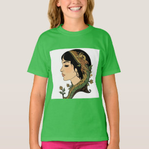 Dragon Hair Lady Fantasy Woman Hoodie Design T-Shirt