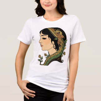 Dragon Hair Lady – Persian Fantasy Woman Art Tri-Blend Shirt