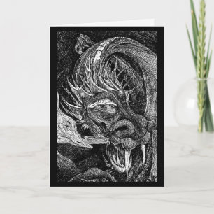 Dragon "Happy Birthday" greetings card border