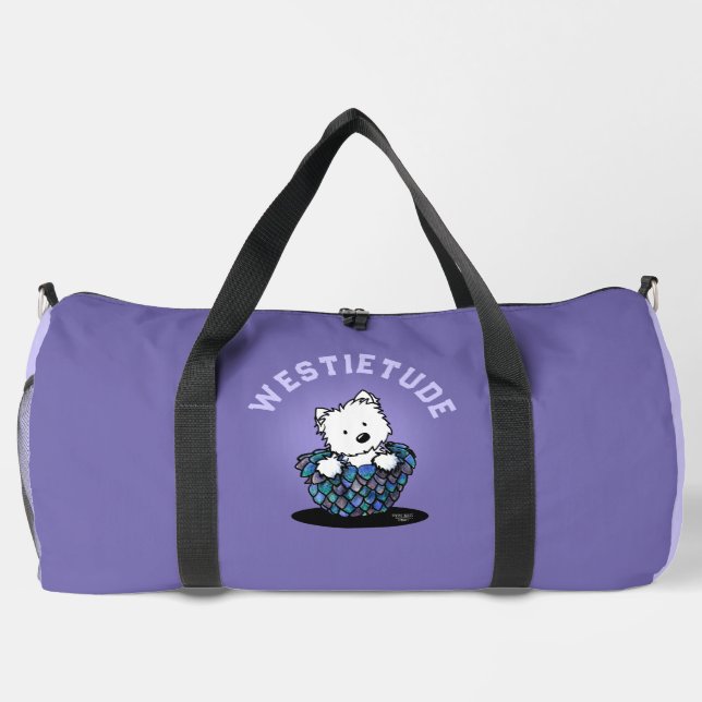 Dragon Hatchling Westie Big Duffle Bag (Back)