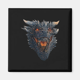 Dragon Head About To Blow Fire On His Enemies Magnet
