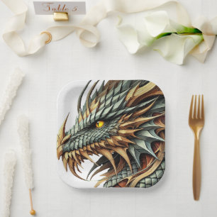 Dragon Head Paper Plate