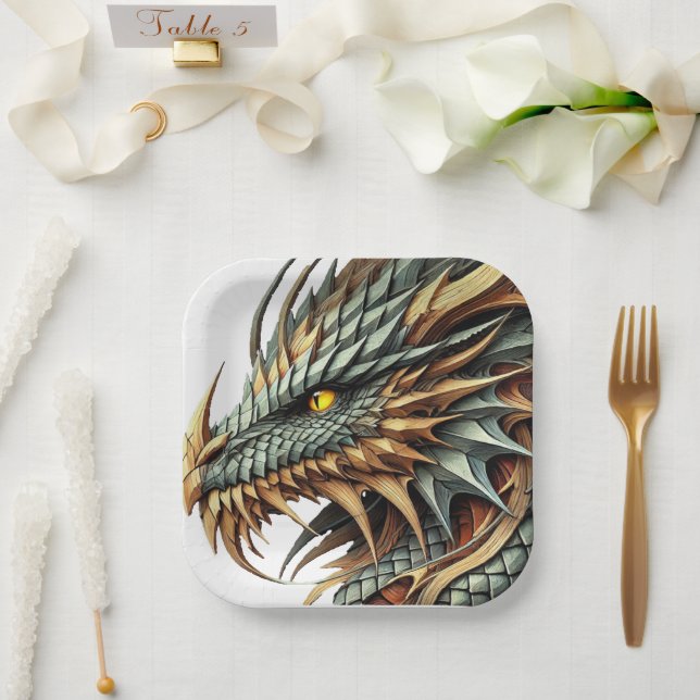 Dragon Head    Paper Plate (Wedding)