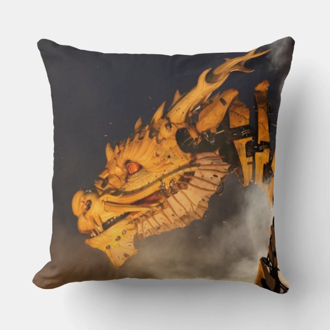Dragon Head Red Eyes Cushion (Front)