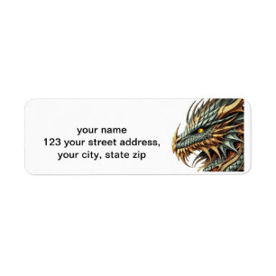 Dragon Head    Return Address Label