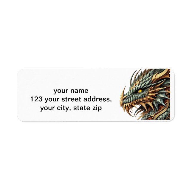 Dragon Head    Return Address Label (Front)