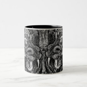 Dragon head two-tone mug