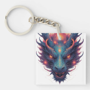 Dragon Head With Fierce Eyes Key Ring
