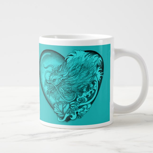 Dragon Heart Large Coffee Mug (Right)