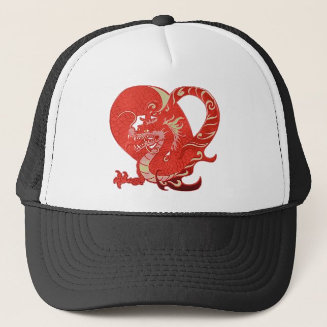 Dragon Heart Valentine Trucker Hat (Front)
