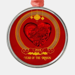 Dragon Heart , Year of the Dragon Metal Ornament