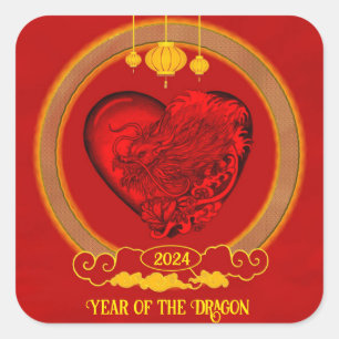 Dragon Heart , Year of the Dragon Square Sticker