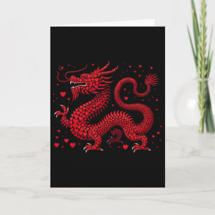 Dragon Hearts Happy Chinese New Year 2024 Valentin Card