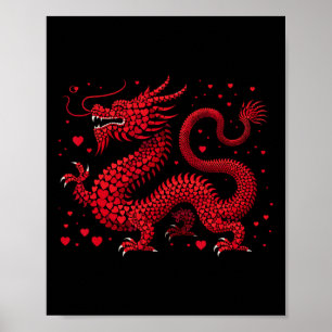 Dragon Hearts Happy Chinese New Year 2024 Valentin Poster