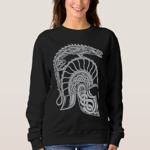 Dragon Helm High Fantasy Norse Celtic Viking Greek Sweatshirt