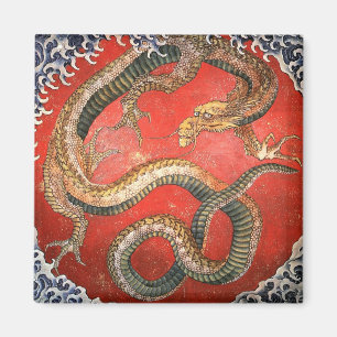 Dragon, Hokusai Japanese Fine Art Magnet
